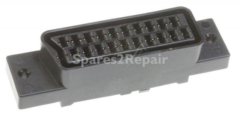 Vestel Scart Sockets - 30070522 Socket Scart 21p Top Left Black Pip Rohs