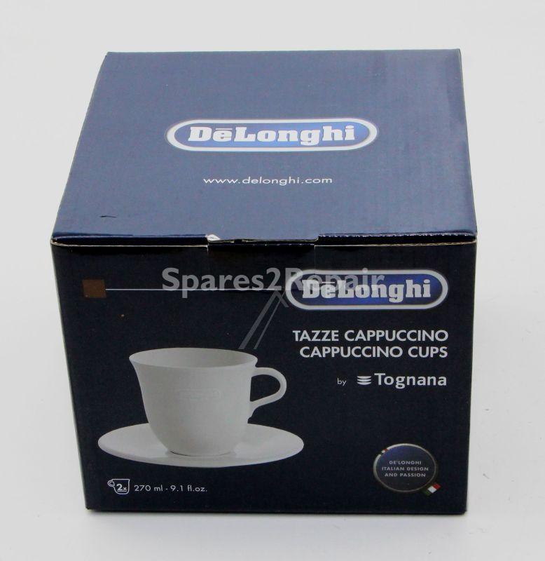 Container - Dlsc309 5513283731 Porcelain Cappuccino Cups 270ml Set Of 2 [Delonghi]