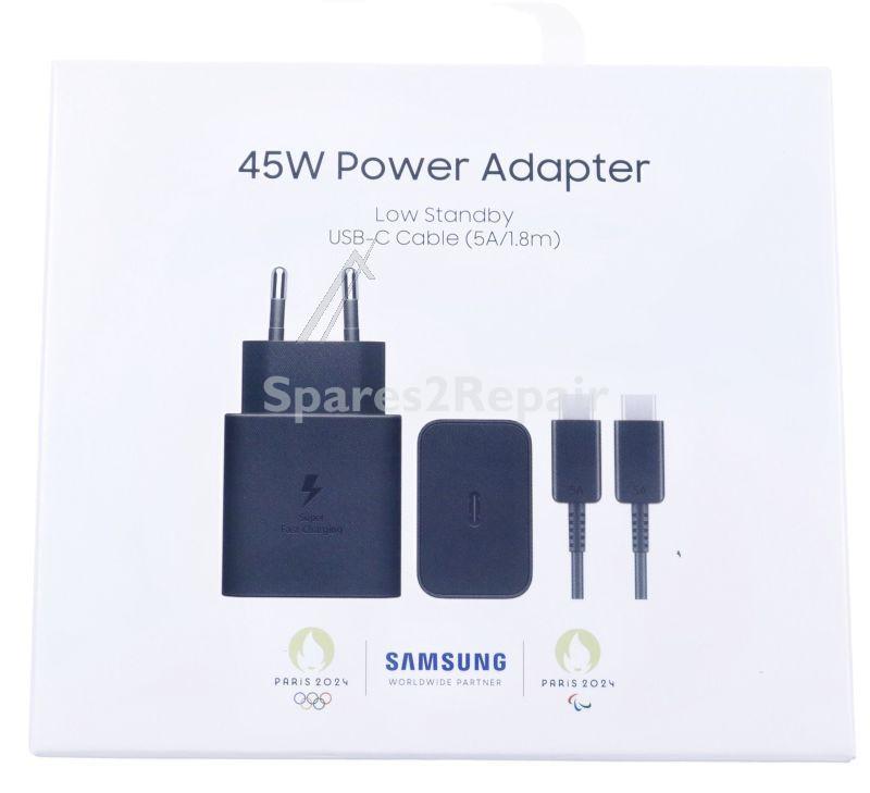 Samsung Charger For Mobile Phone - Ep-t4511xbegeu Samsung Fast Charger 45w Power With 5a Cable Ep-t4511 Black