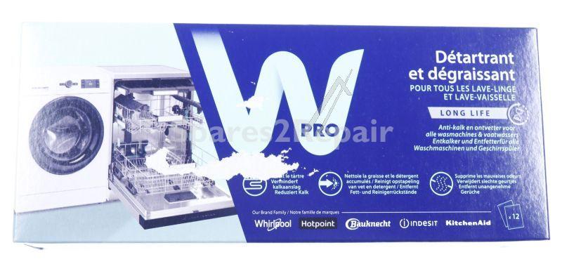 Workshop Service Aids - C00424826 484000008801 Wpro Limescale And Detergent Remover 12 X 50g Sachets [Whirlpool Indesit]