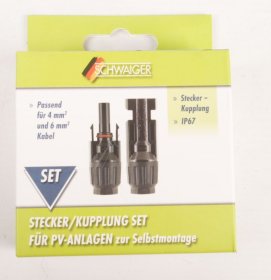 Schwaiger Cable/plugs/adapter - Solar Somc4003 Solar Connector (dc) Plug-coupling Set 1 Pair