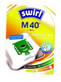 Melitta Vacuum Cleaner Bags - M40 - 99753 6786231 Microfibre Vacuum Dust Bag Mp Airspace Green Line 4 Pcs