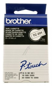 Brother Colour Cartridge - Tc-201 Tape Brother Black-white