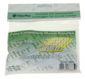 Filter Plus Vacuum Cleaner Filter - Set Of Filters X 4 For Roomba Series 500