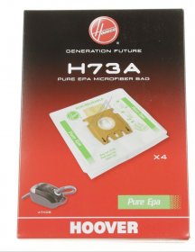 Vacuum Cleaner Bags - H73a 35601738 Microfiber Bags X 4 Pure Dpa Athos Lwn [Candy Hoover]