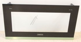 Oven outer Door - 140123069019 Front Window Inox Zanussi 592x [Electrolux Aeg]
