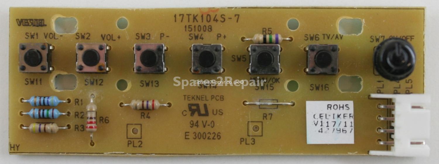 Acoustic Solutions LCDWDVD19FB - Buttons - 17TK104S-7 - 151008