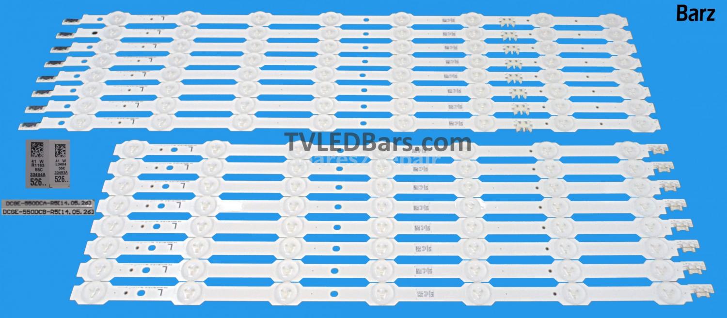 Samsung 55 inch Full LED Backlight Array - DCGE-550DCA-R5 + DCGE-550DCB-R5 - BN96-33493A + BN96-33494A - CY-VH055FGLV1H - UE55HU7100 UE55HU7200
