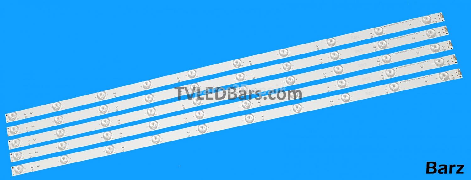 Barz LED Backlight Array Philips 43PUT4900/12 43" TPT430U3 TPT430H3 GJ-2K15-430-D510-17.8MM-V3 5pcs