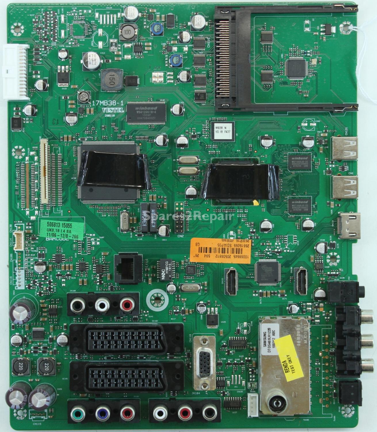 Bush LCD26T2HD - Main AV - 20506812 - 17MB38-1 - 290110