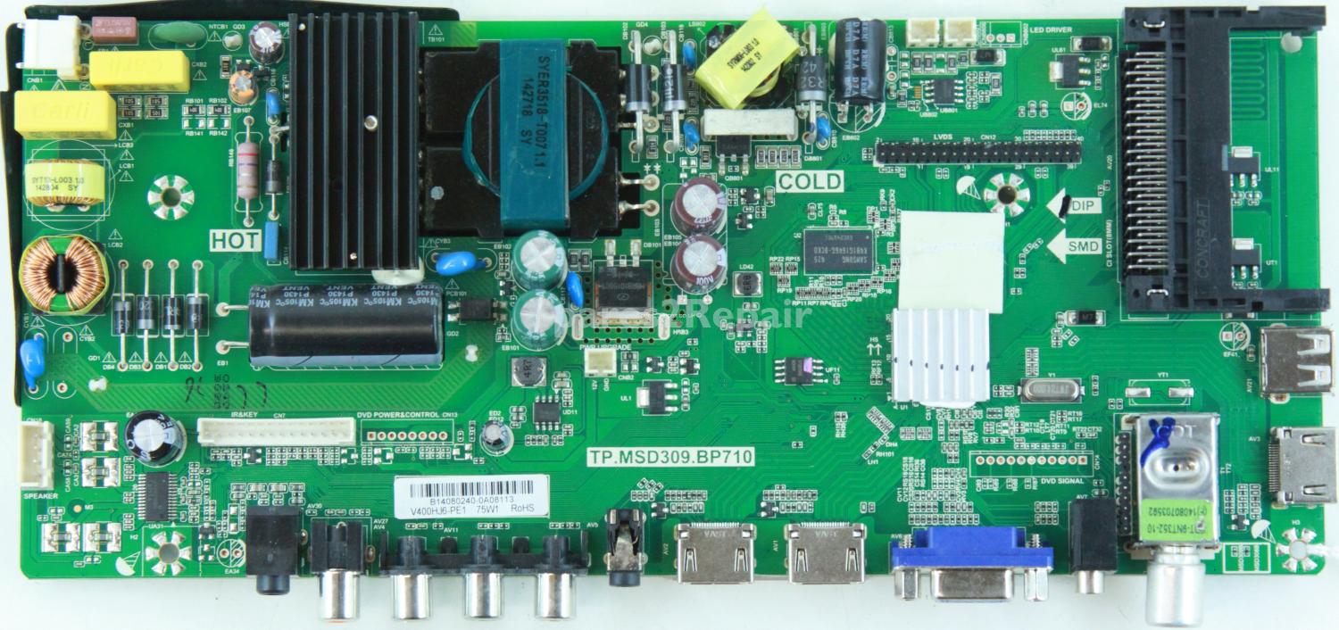 Bush 40/233I-WB-5B2-FHKUPS-UK - Main Board - TP.MSD309.BP710 - 4502234-3 - B14080240 - V400HJ6-PE1