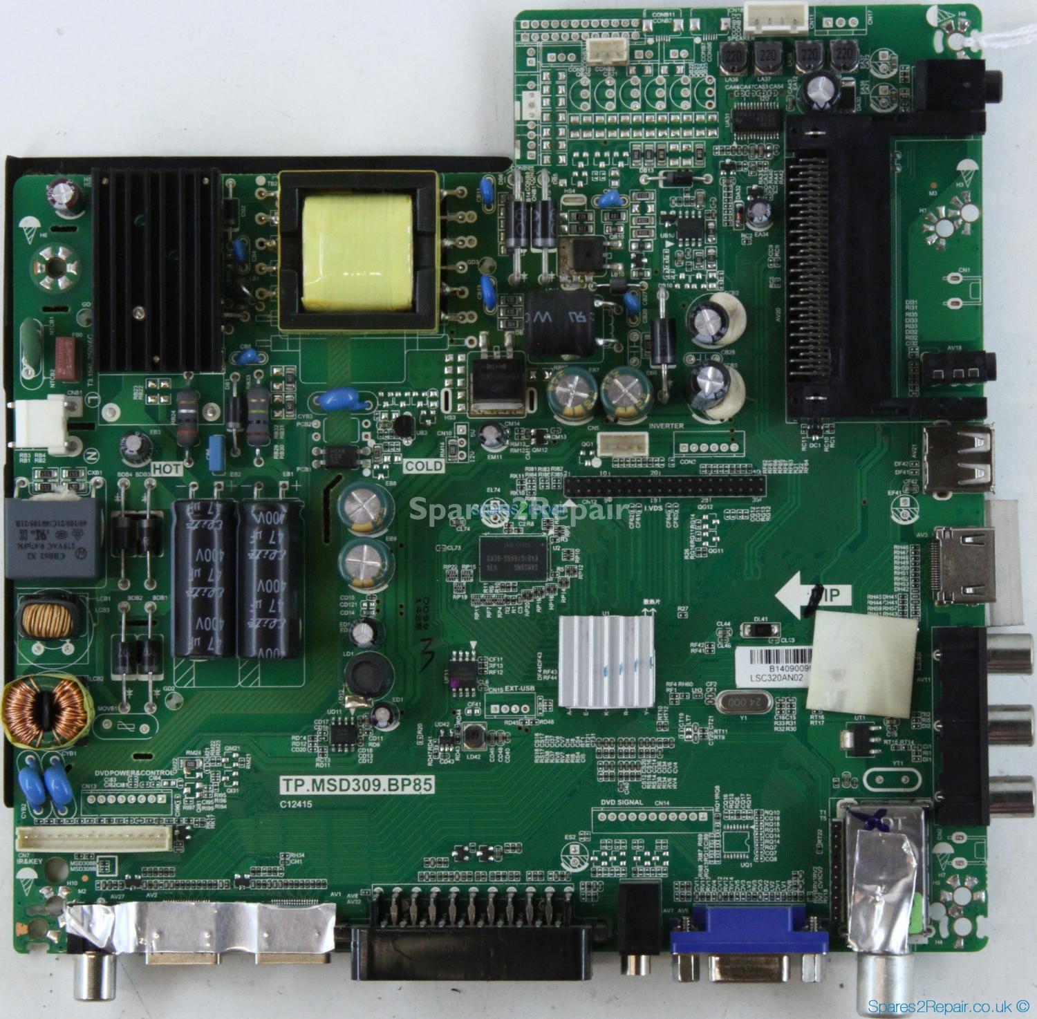 Bush 314/8581D - Main Board - B14090099 - TP.MSD309.BP85 - 4502236-3 - LSC320AN02