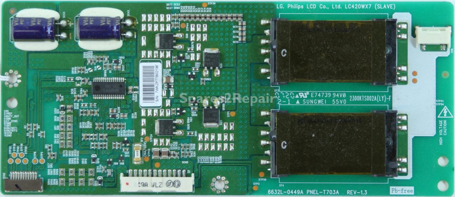 Bush IDLCD42TV25HD - Inverter - 6632L-0449A - PNEL-T703A - REV-1.3 - 2300KTS002A(LY)-F - LC420WX7 (SLAVE)