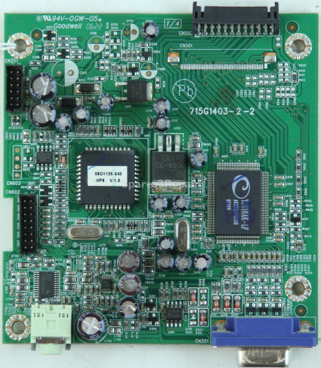 HP vs19e - VGA & Audio Inputs - 715G1403-2-2