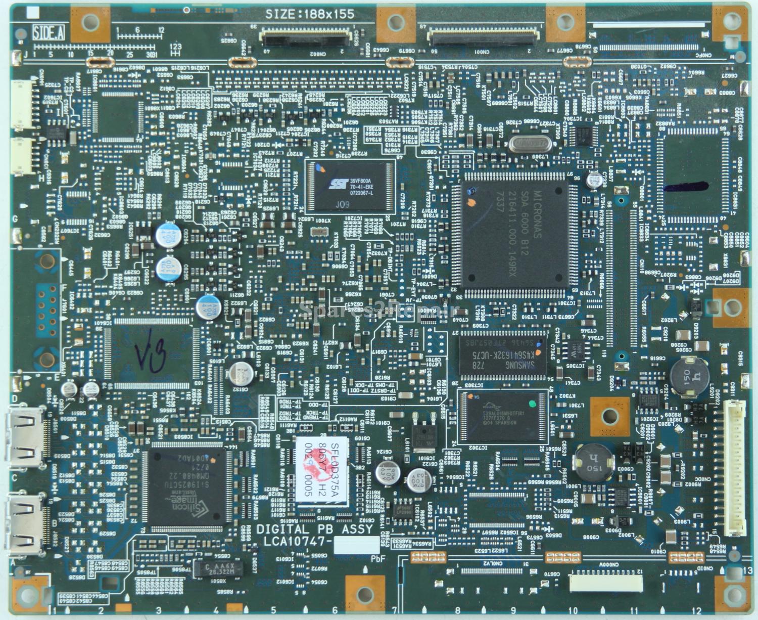 JVC LT-46DZ7BJ - DIGITAL PB ASSY - LCA10747 - SFL0D375A - LCB10747 -001C