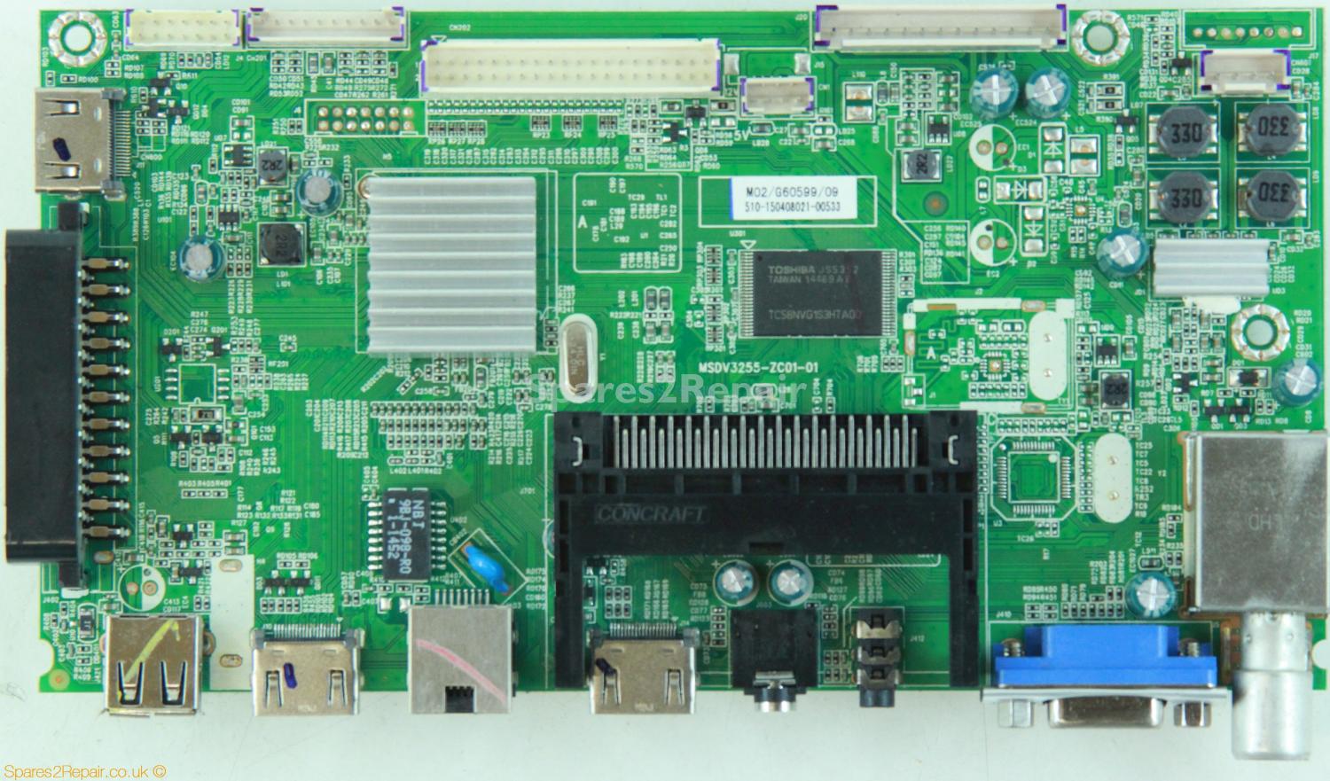 JVC LT-50C550 - Main AV - MSDV3255-ZC01-01 - M02/G60599/09