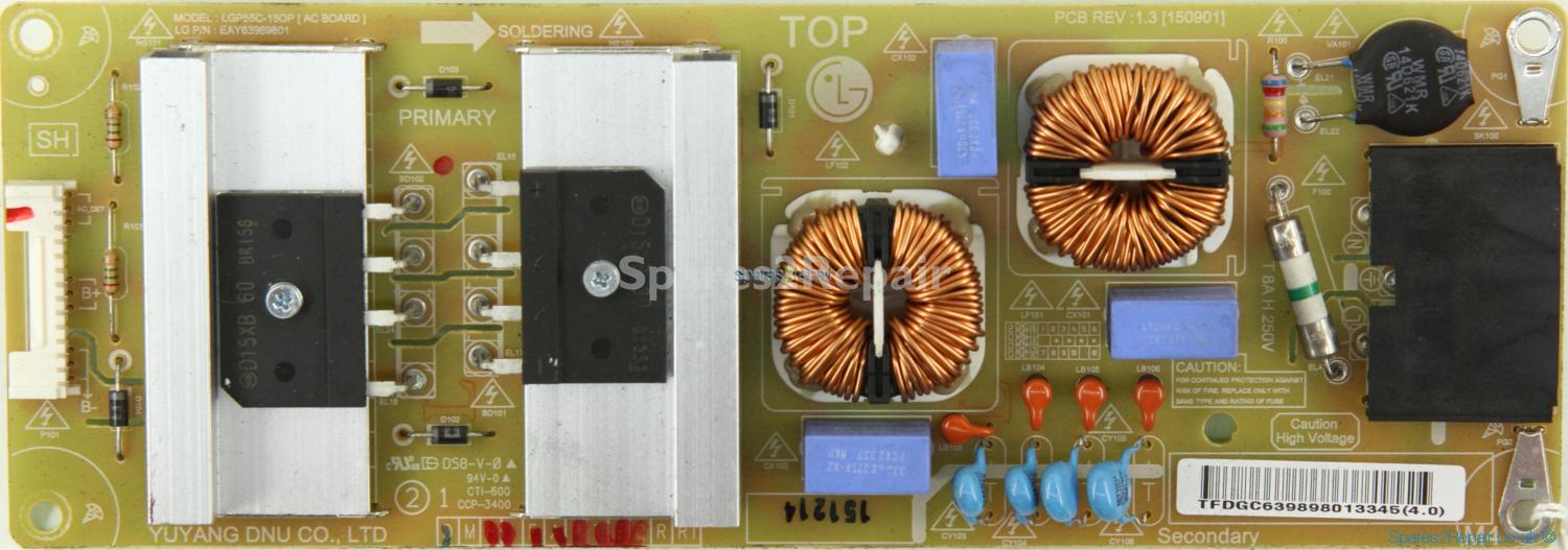 LG 55EG910V - Sub Power Board - EAY63989801 - LGP55C-15OP (AC BOARD) Rev1.3