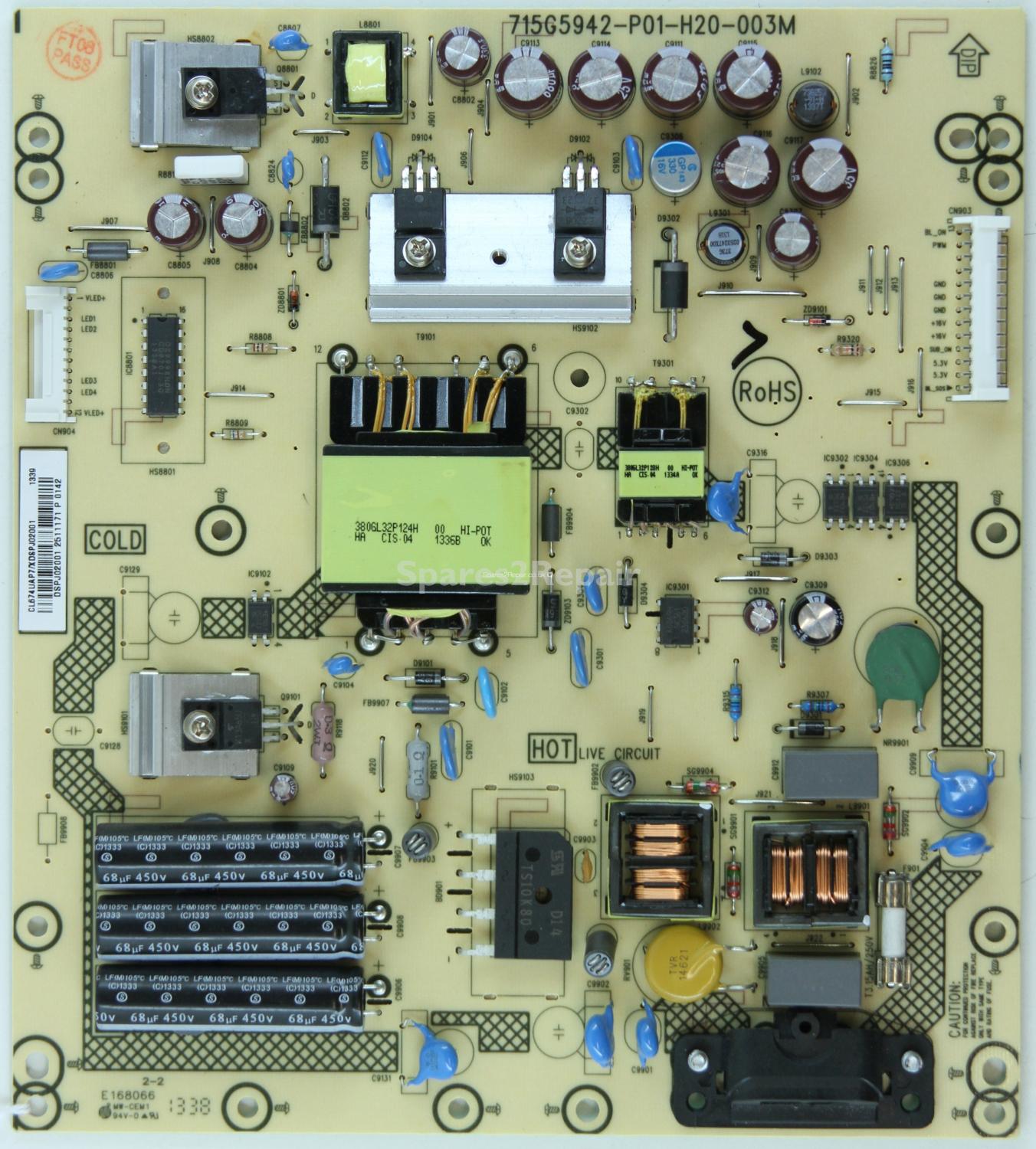 Panasonic TX-L32EM6B - PSU - DSPJ02001 - 715G5942-P01-H20-003M