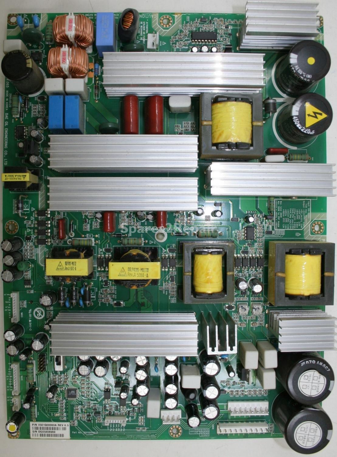 Philips 42PF5520D - PSU - DGLP-420S REV.065 - 3501Q00063A REV 6.5 - 3501Q00063A