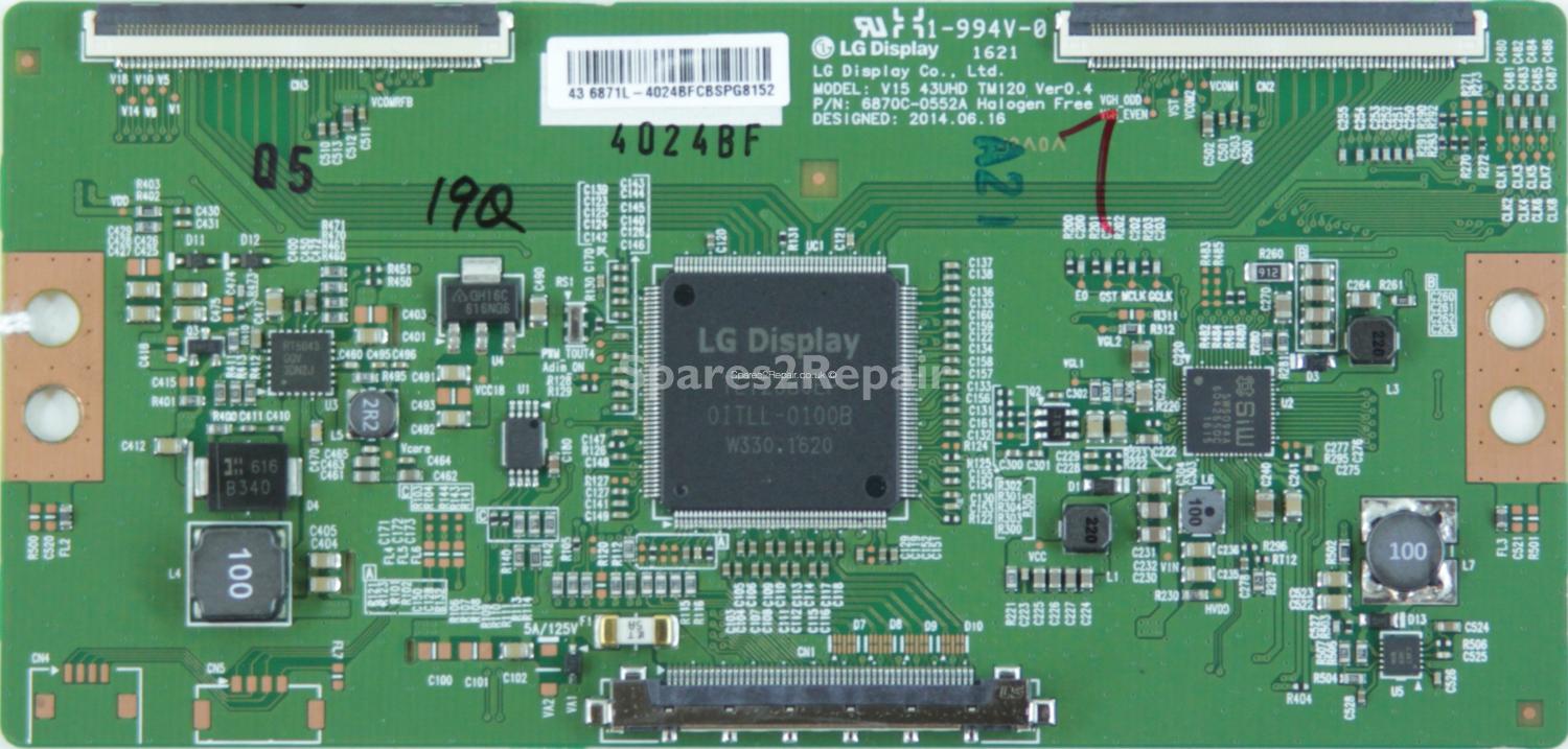 Philips 43PUS6401/12 - T-Con - 6871L-4024B - 6870C-0552A - V15 43UHD TM120 Ver0.4