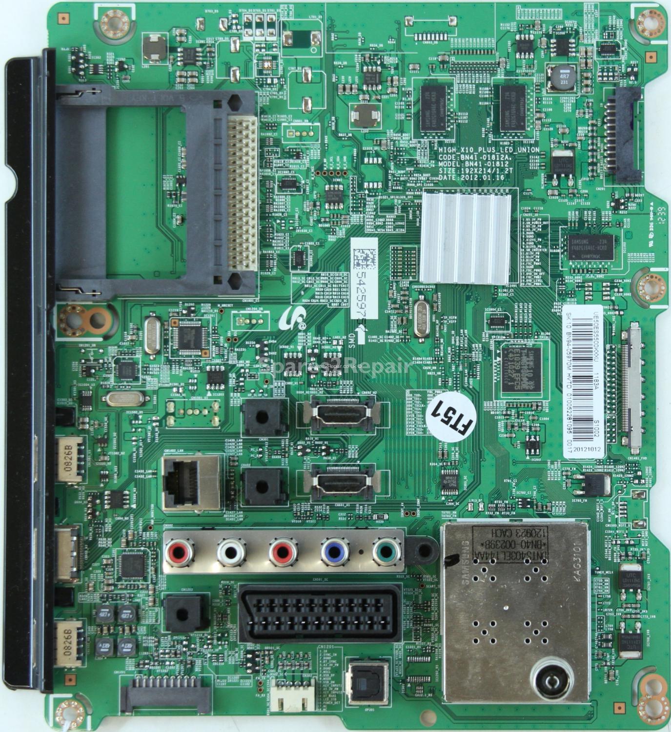 Samsung UE50ES5500KXXU - Main AV - BN94-05970M - BN41-01812A - HIGH_X10_PLUS_LED_UNION
