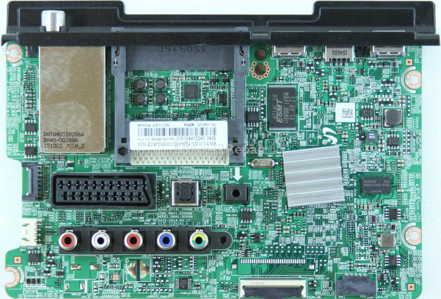 Samsung UE48J5100 - Main AV - BN94-08119K - BN41-02098B - HIGH_NT14l_2098B_EU_MIDDLE