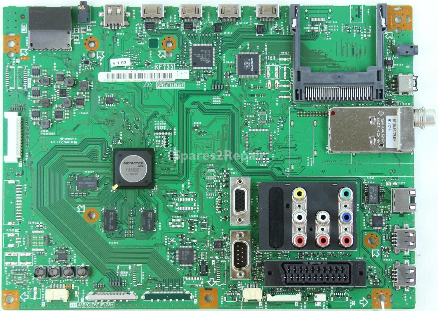 Sharp LC-60LE636E - Main AV - QPWBXF733WJN2 - KF733 - F733WE56