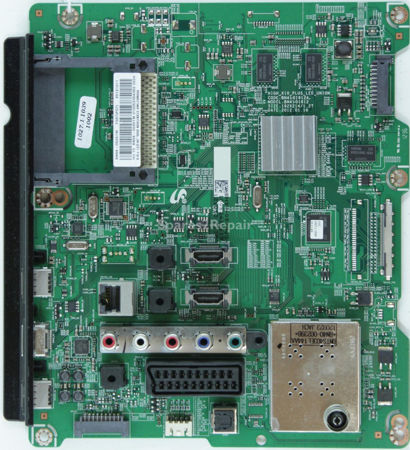 Samsung UE40ES5500KX - Main AV - BN97-05394G - BN94-05851M - BN41-01812A - HIGH_X10_PLUS_LED_UNION
