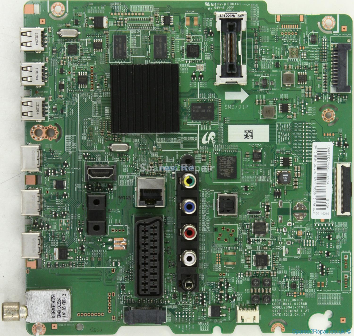 Samsung UE46F6320AW - Main AV - BN94-06722S - BN41-01958B - High_X12_UNION