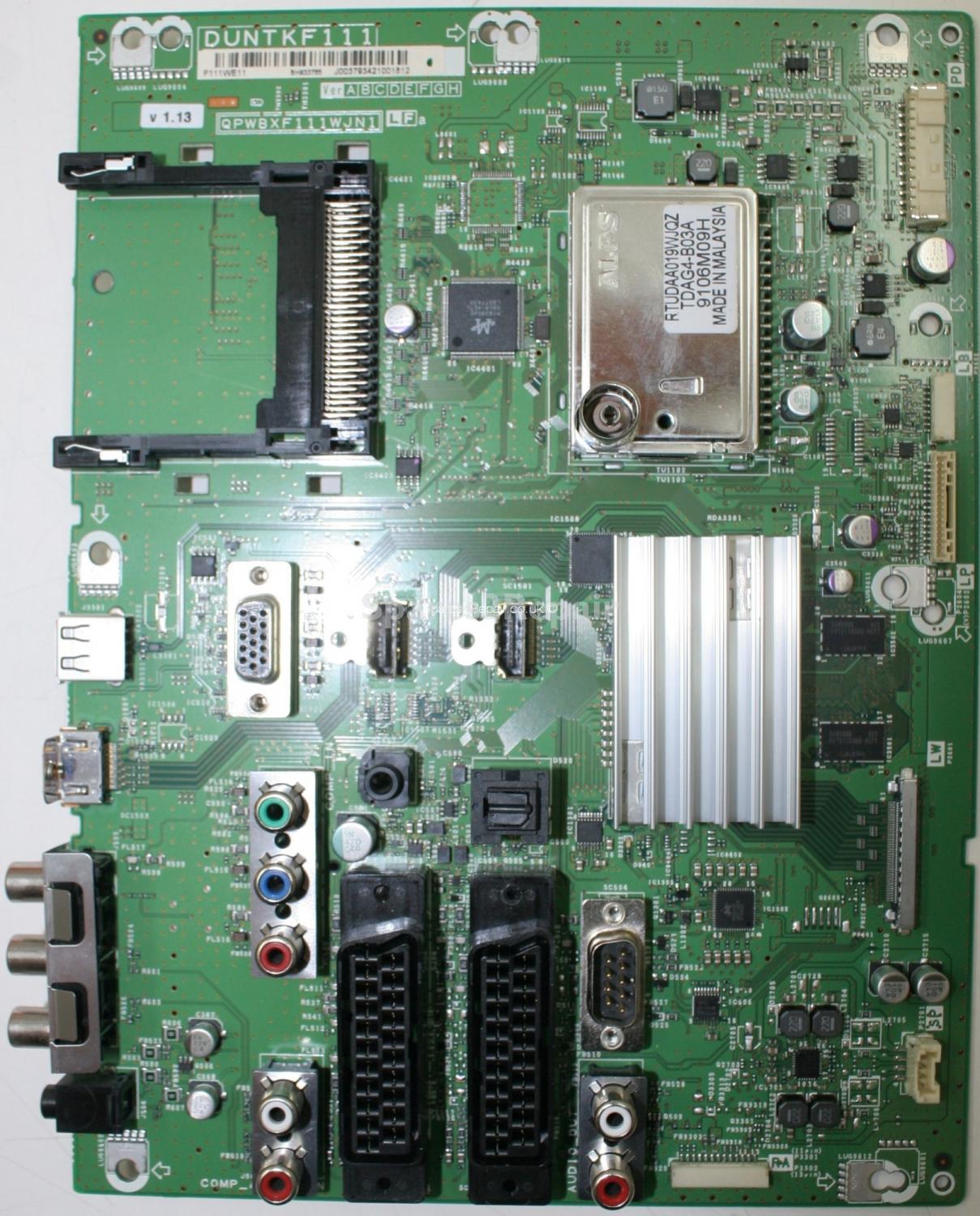 Sharp LC-32LE600E - Main AV - DUNTKF111 - V 1.13 - QPWBXF111WJN1 - F111WE11