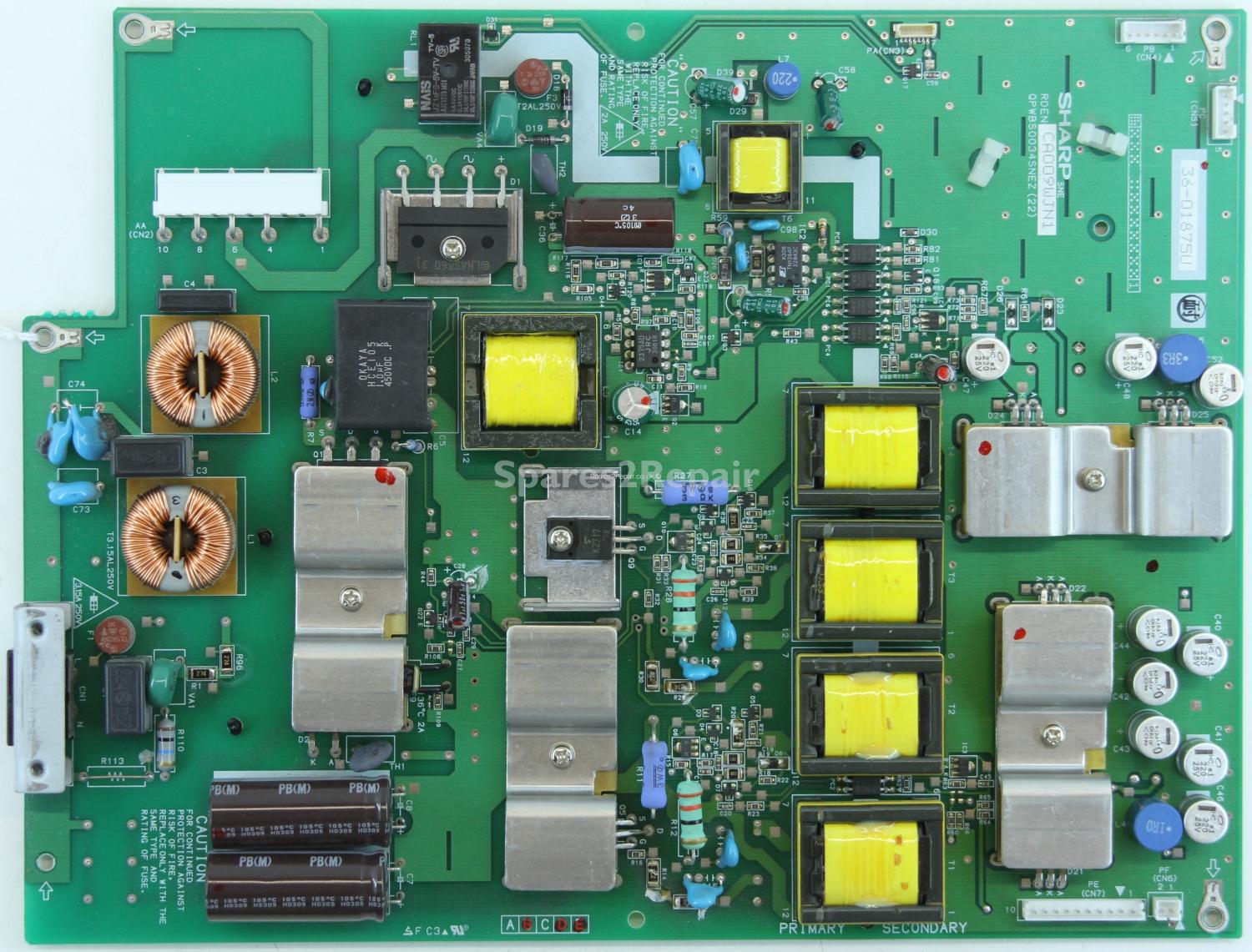 Sharp LC-30HV4E - PSU - RDENCA009WJN1 - QPWBS0034SNEZ (22) - 36-01875U
