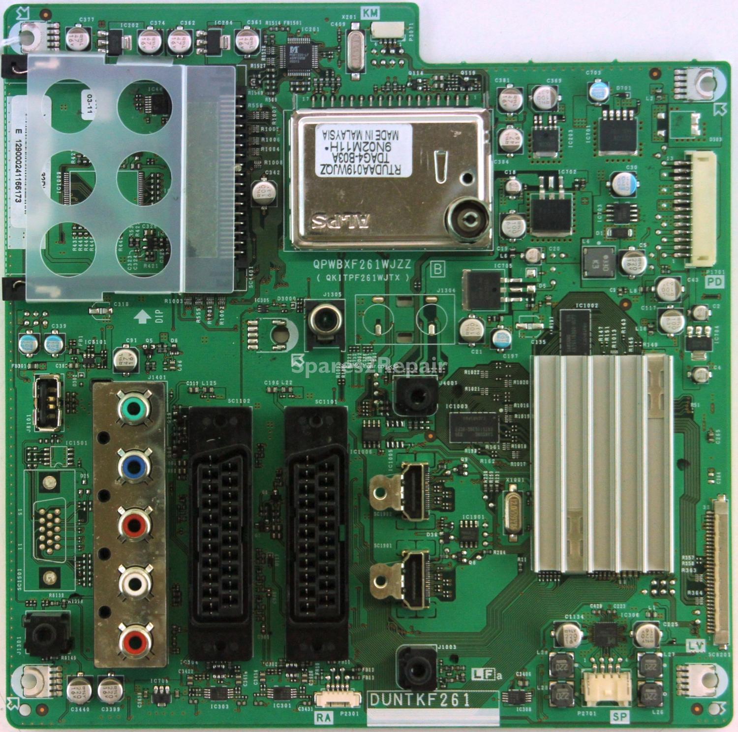 Sharp LC-32DH500E - Main AV - QPWBXF261WJZZ - DUNTKF261 - QKITPF261WJTX