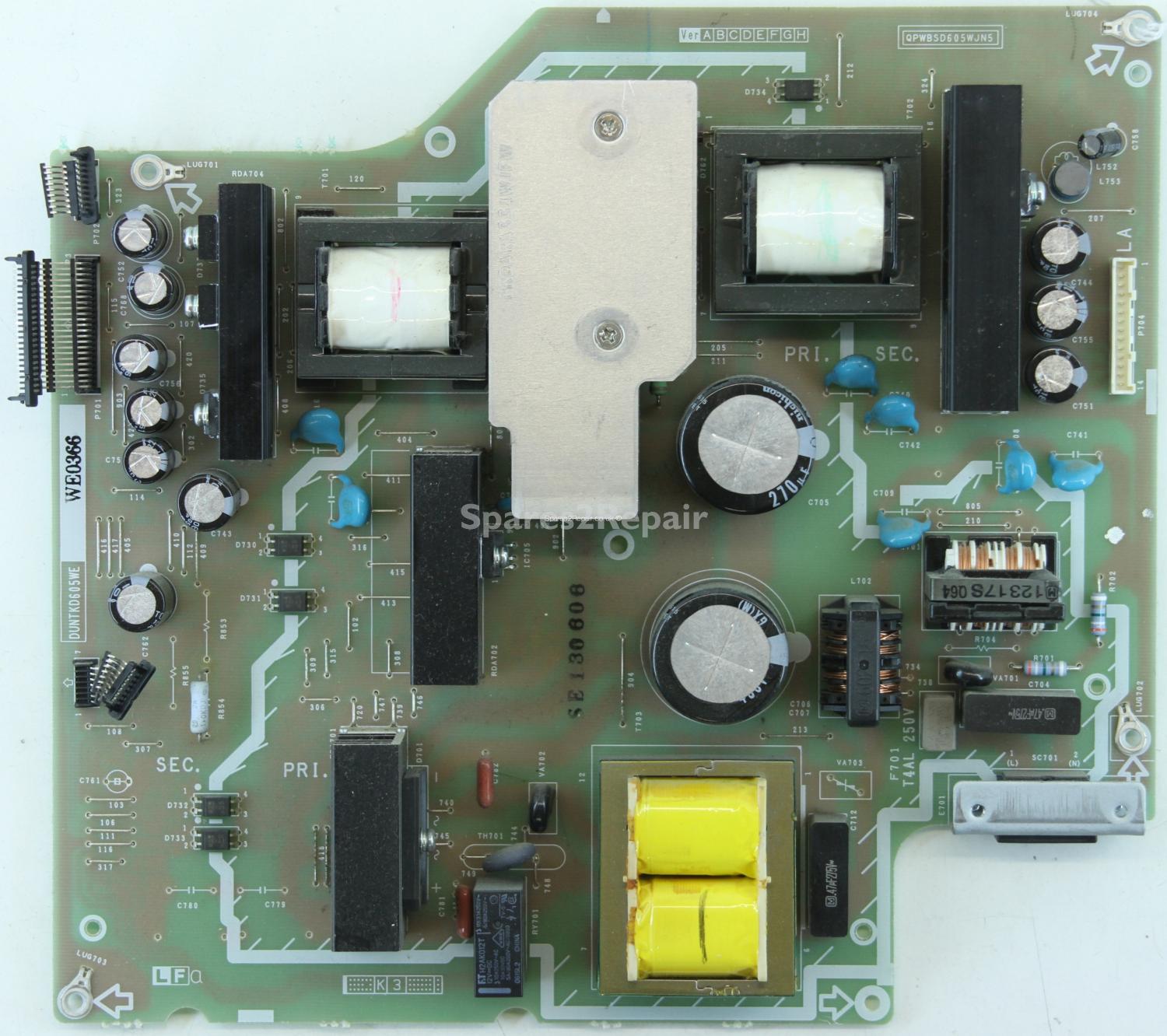 Sharp LC-37GD9E - PSU - QPWBSD605WJN5 - KD605WE03 - DUNTKD605WE