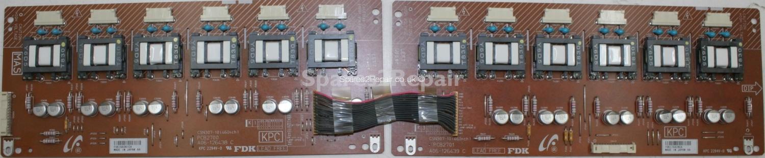 Sony KDL-46V2000 - Inverter - PCB2700 - A06-126438 C - PCB2701 - A06-126439C