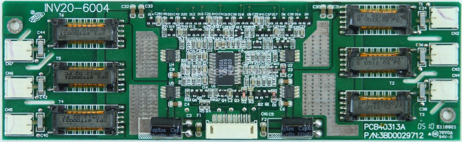 Protron PLTV-26M - Backlight Inverter - INV20-6004 - PCB40313A - FS5B8263